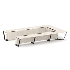 Steel Meet Стол переговорный П-образный KD-PR.B.SP-15P Денвер Светлый/Металл Черный 4800*3200*750