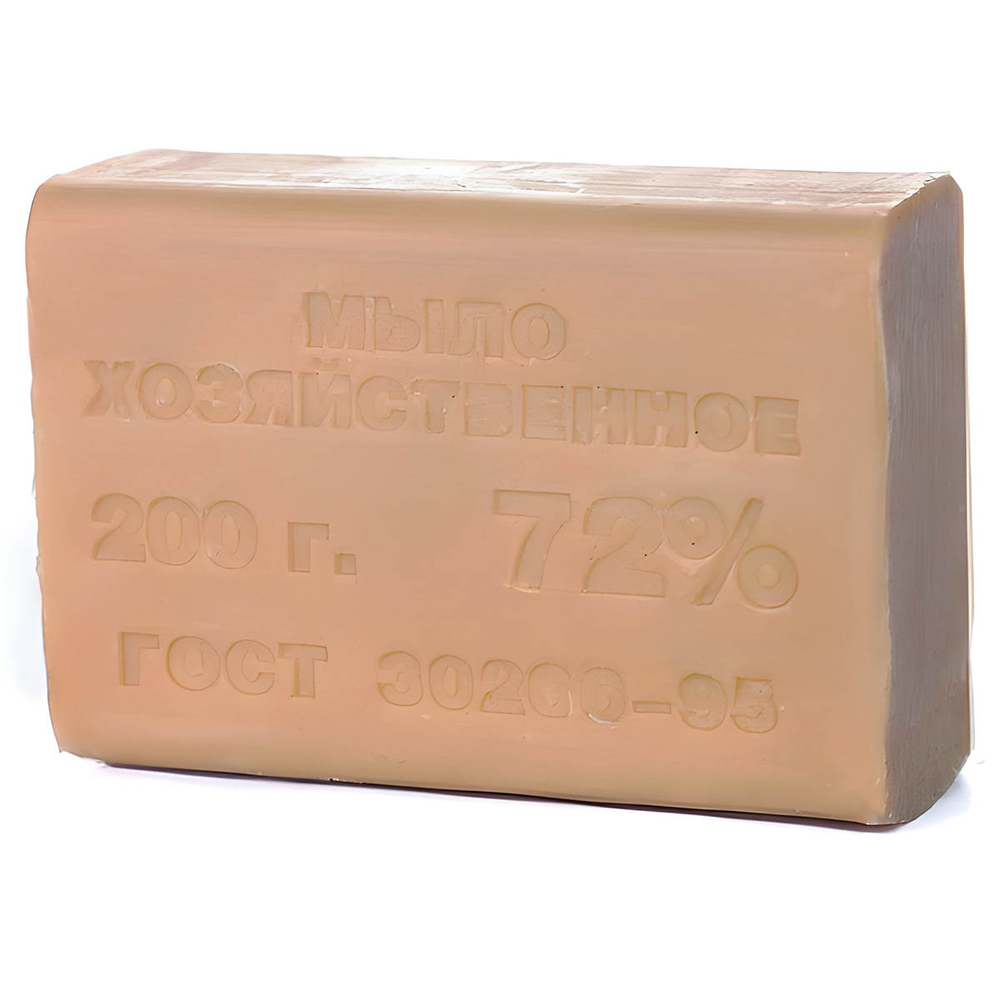 Хозяйственное мыло 72% коричневое 200 г без упаковки