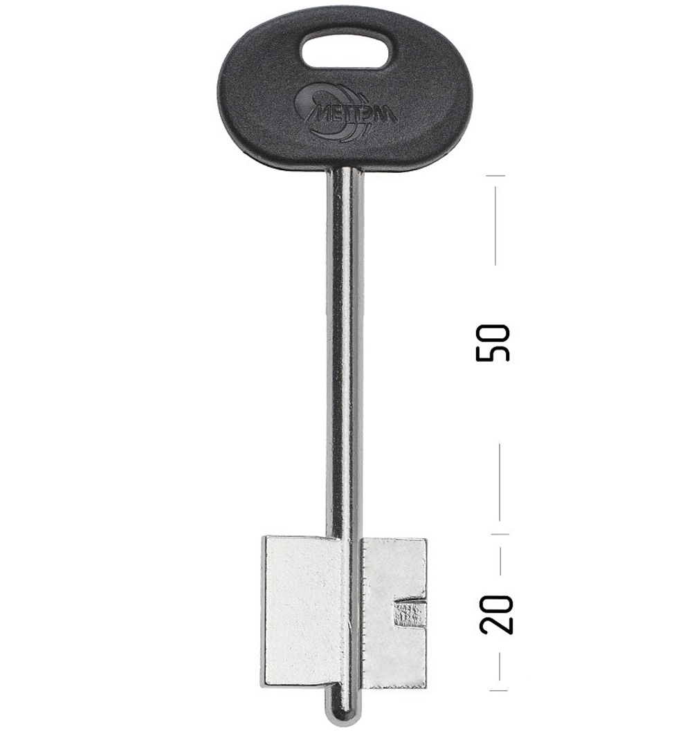 Заготовка сувальдного ключа 10878 МЕТТЭМ-9 MET9DP (06ПЛ-длинный)