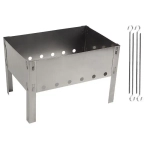 Мангал ECOS сборно-разборный 350х240мм, 0,35-0.40мм с 4 шампурами