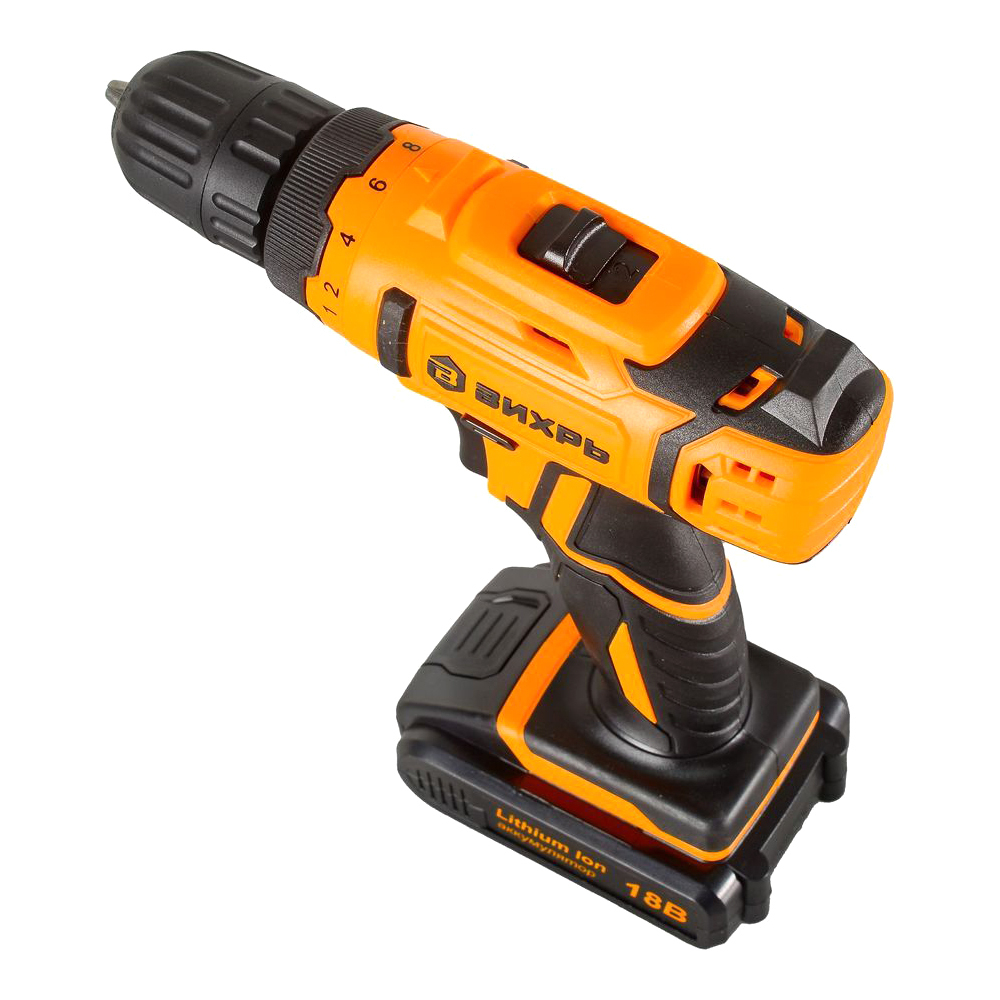 Дрель-шуруповерт аккумуляторная Вихрь ДА-18Л-2К/Б