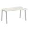 Metal System Стол криволинейный правый на А-образном м/к БА.СА-2 (R) Дуб Наварра/Металл Серый 1400*9