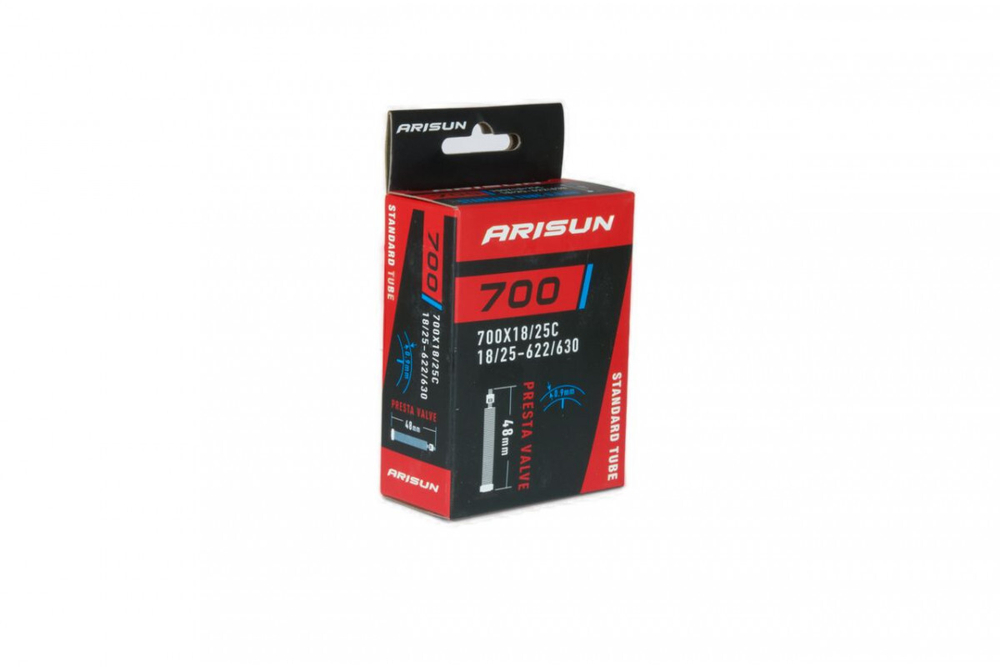 Камера ARISUN STANDARD 700x18/25C (18/25-622/630) FV 48мм бутиловая 0.9мм