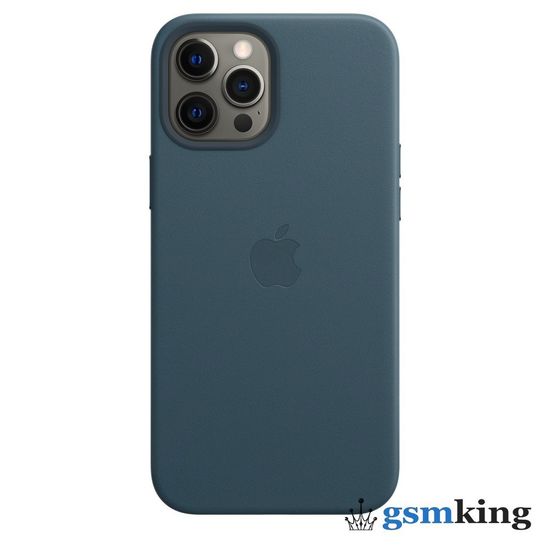 Leather Case with MagSafe iPhone 12 Pro Max Baltic Blue «Балтийский синий»