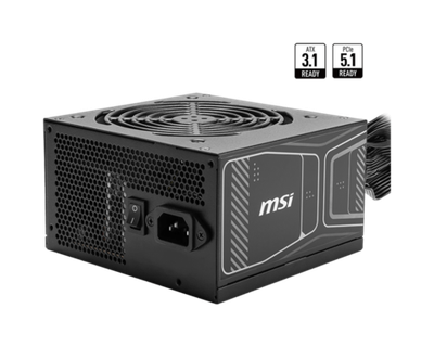 Блок питания MSI  750W, MAG A750GN PCIE5, Non Modular, ATX, 80+ GOLD, КПД >90%, Fan 120mm, Черный