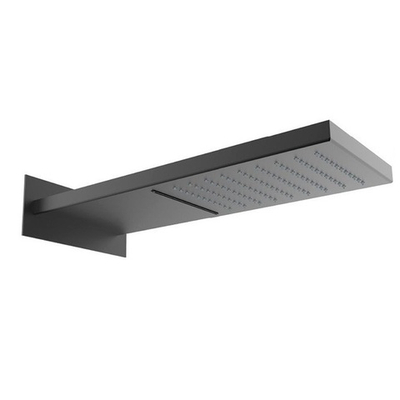Bossini Manhattan верхний душ/панель настенный 500х200х24 из стали с режимами тропический душ, каскад, цвет черный матовый