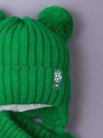 Шапка со снудом для девочки демисезонная