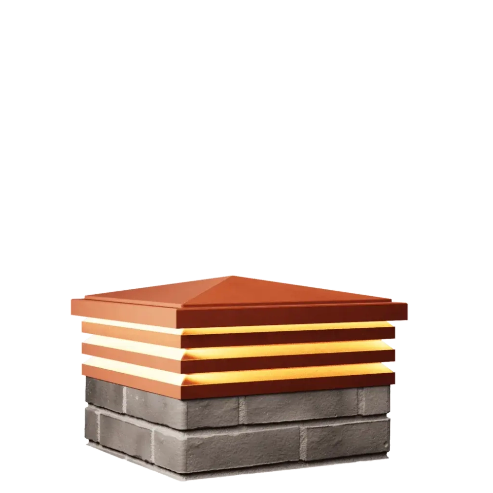 Колпак для забора BONA классический на 1,5 кирпича c подсветкой