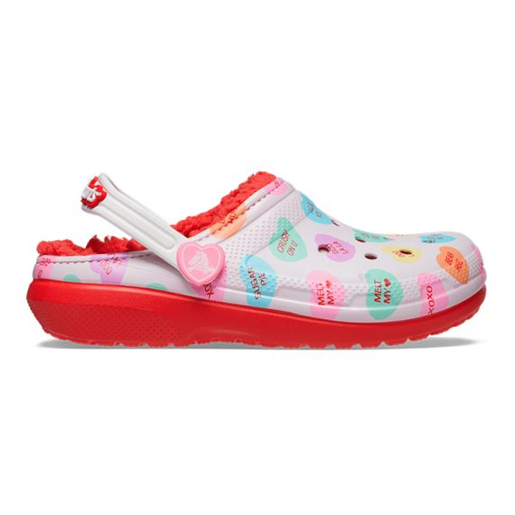 Crocs Classic Lined Sweethearts 'White Red'