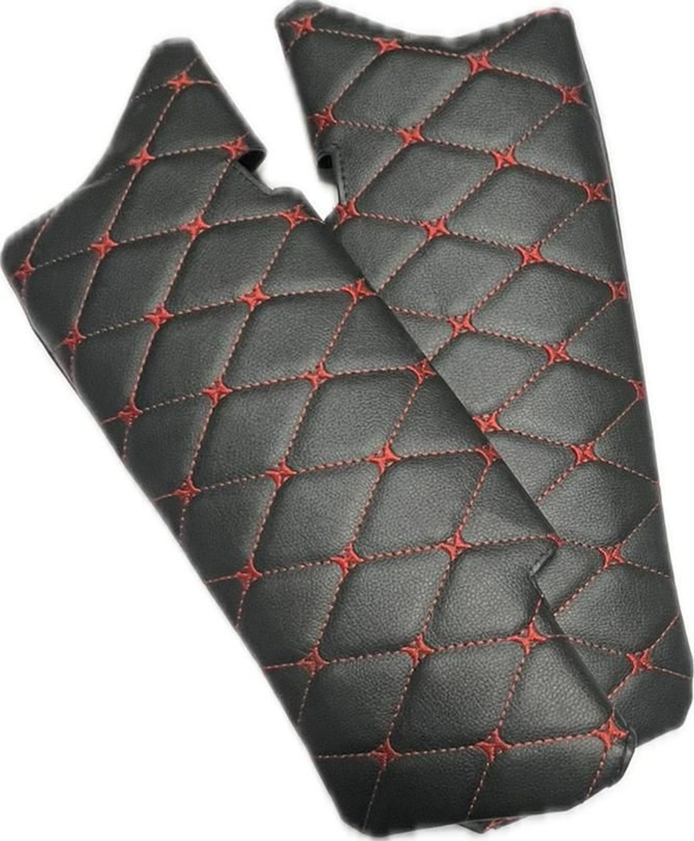 Чехлы на козырьки ВАЗ 2110, 2111, 2112 (красная нить Бабочка)