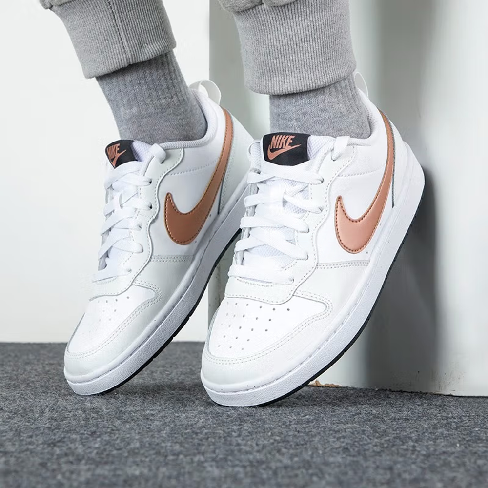 Женские кроссовки Nike Court Borough Low 2 'White Metallic Red Bronze' BQ5448-116