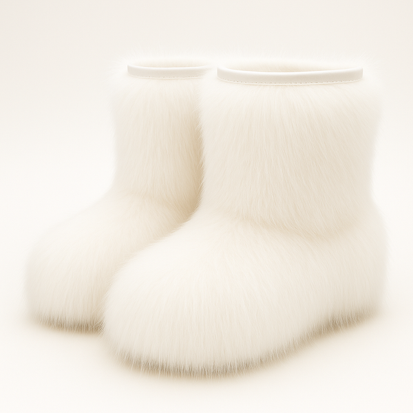 Унты укороченные женские из песца шедоу