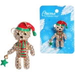 Брошь «Новогодняя Коллекция- Очаровательный Мишутка» 4*2,5 см