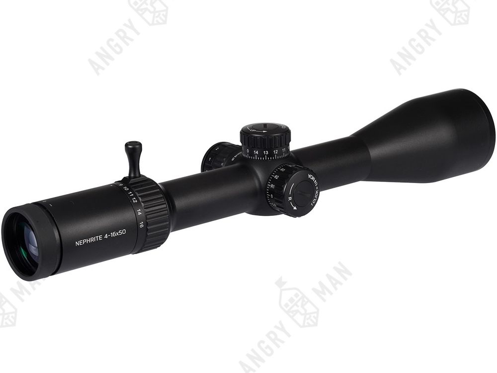Прицел Nephrite 4-16x50, SF, сетка 61 (Half MD), подсветка красная, 30мм, 1/4 МОА, 759г, Gaut