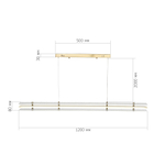 SL6245.223.01 Светильник подвесной ST-Luce золотистый/Прозрачный LED 1*30W 4000K FAGY