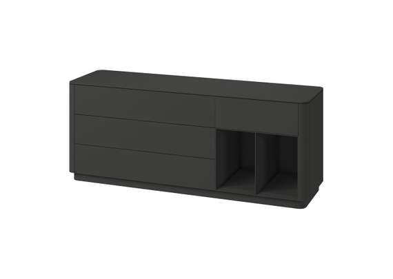 Тумба Tammi 4 ящика 2 полки ширина 180 см (черный)