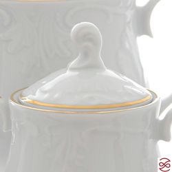 Чайный сервиз Repast Rococo с золот.полос.(15 предметов на 6 персон)