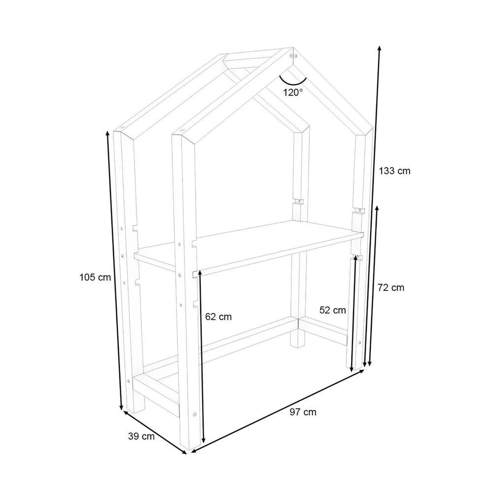 Письменный стол домик для школьника с регулировкой высоты