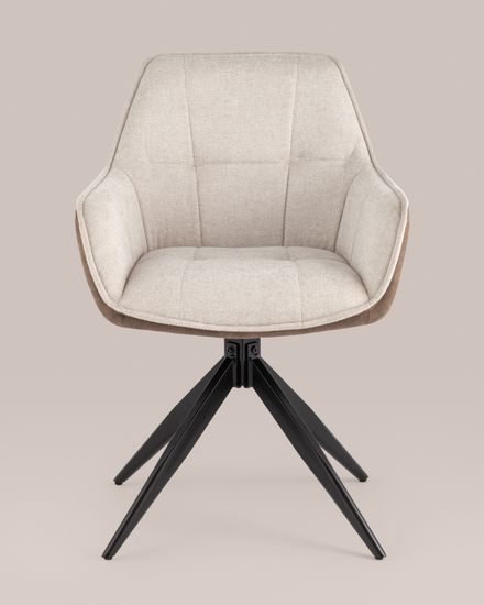 Стул обеденный Helm бежевый спинка экокожа поворотный