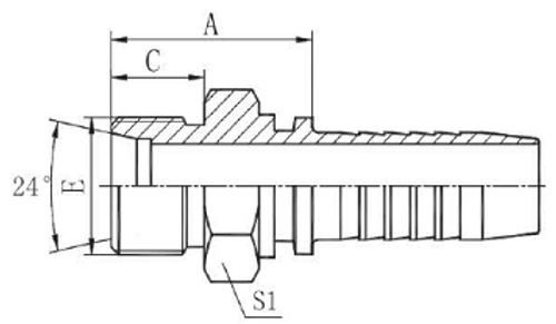 Фитинг DN 25 DKO-S (Ш) 42x2 30