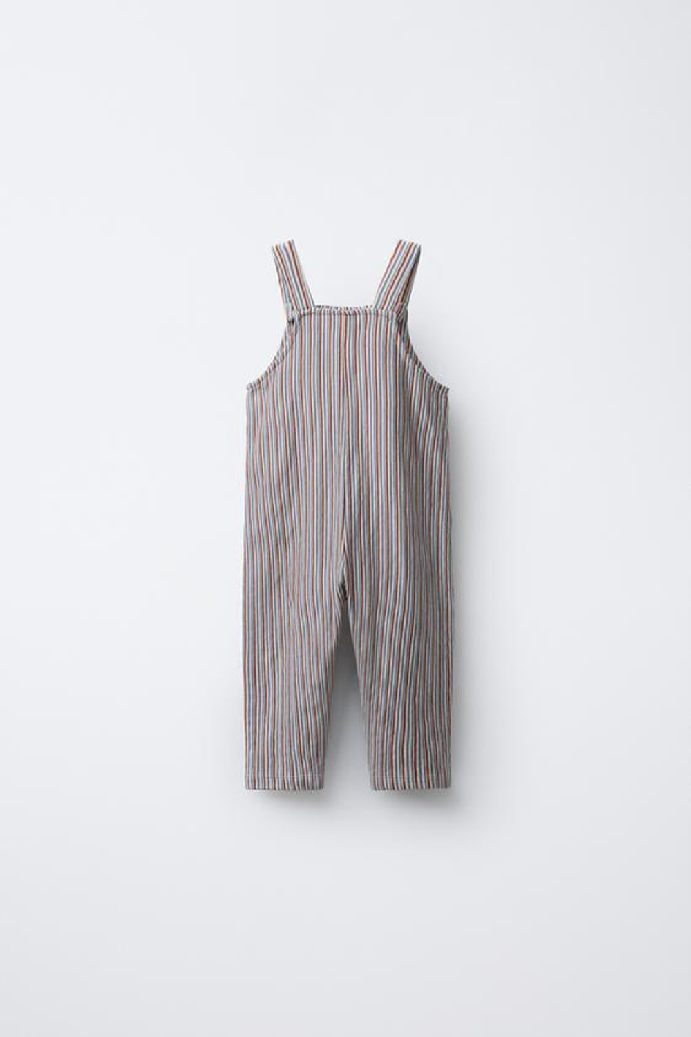 ZARA КОМБИНЕЗОН В ПОЛОСКУ, КОРИЧНЕВЫЙ/СИНИЙ