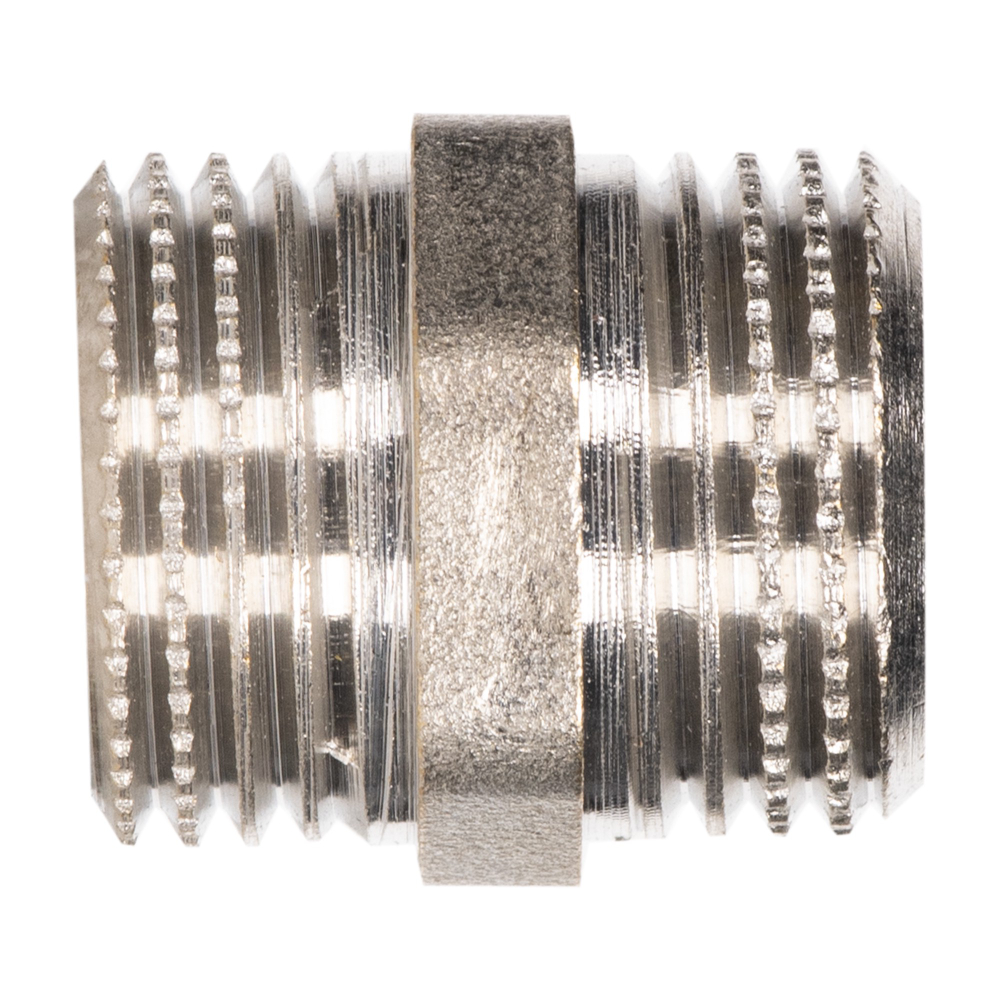 Ниппель прямой LD DN15 нр-нр, латунь никелированная (с биркой)