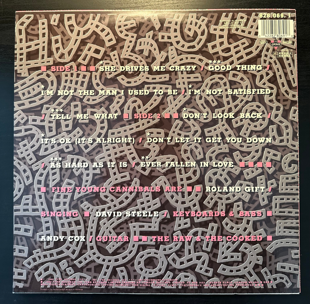 Fine Young Cannibals - The Raw & The Cooked (Голландия 1988г.)
