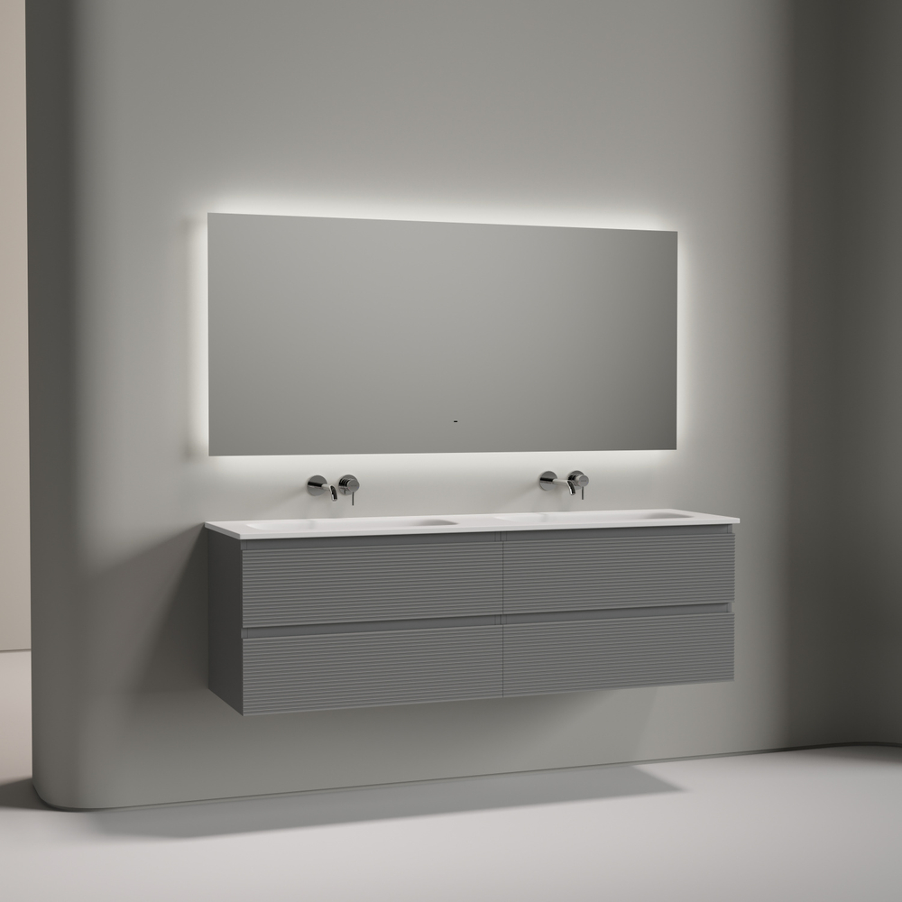 Тумба подвесная Sancos Folk c двумя ящиками 790х445х500, Ergraut soft, FL80ES