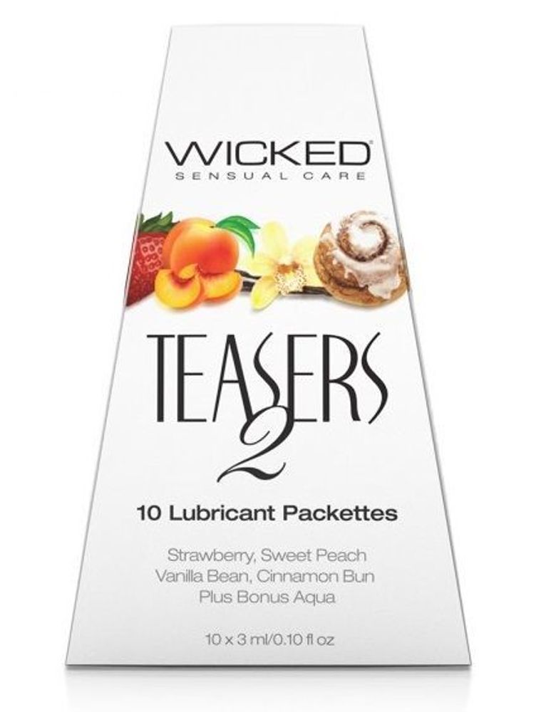 Набор из 10 вкусовых лубрикантов Wicked Teasers 2