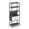 Shelf System Односекционный стеллаж пятиярусный с ящиками SN.STM-512 Антрацит/Белый/Металл Антрацит