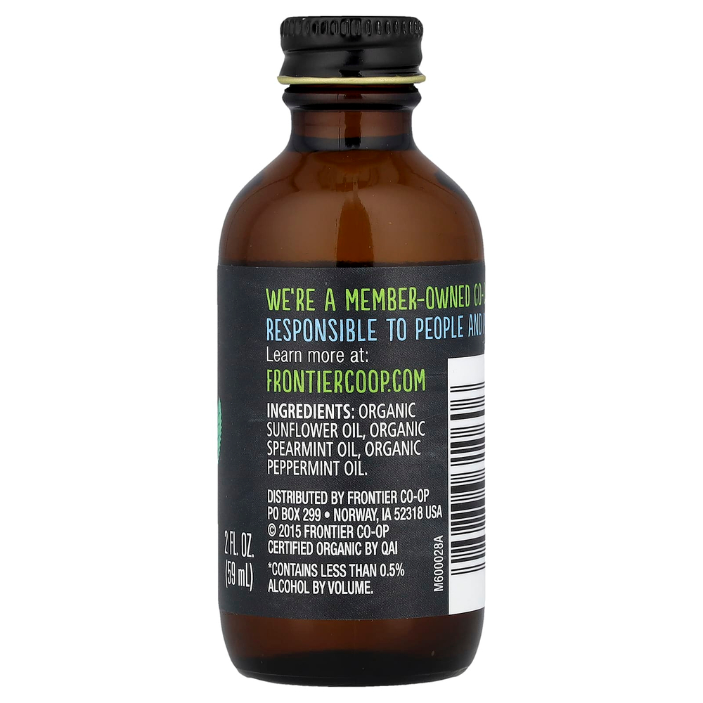 Frontier Co-op, Органический мятный вкус, без спирта, 59 мл (2 жидк. унц.)