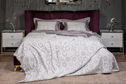 Покрывало 180x230 Garda Decor Ажур серое