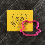 Сердце с лебедями