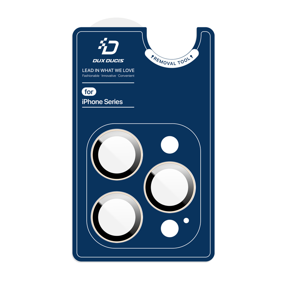 Защитное стекло на камеры с золотистыми (Desert Titanium) рамками из алюминия для iPhone 16 Pro и 16 Pro Max, серия HAWK Series Camera Lens Protector