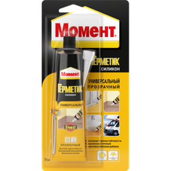 Герметик Момент 3002434 силиконовый универсальный прозрачный 70 мл.