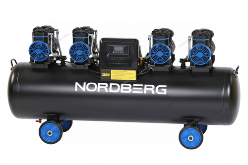Компрессор безмасляный 380 В, ресивер 200 л, 1000 л/мин NORDBERG NCEO200/1000
