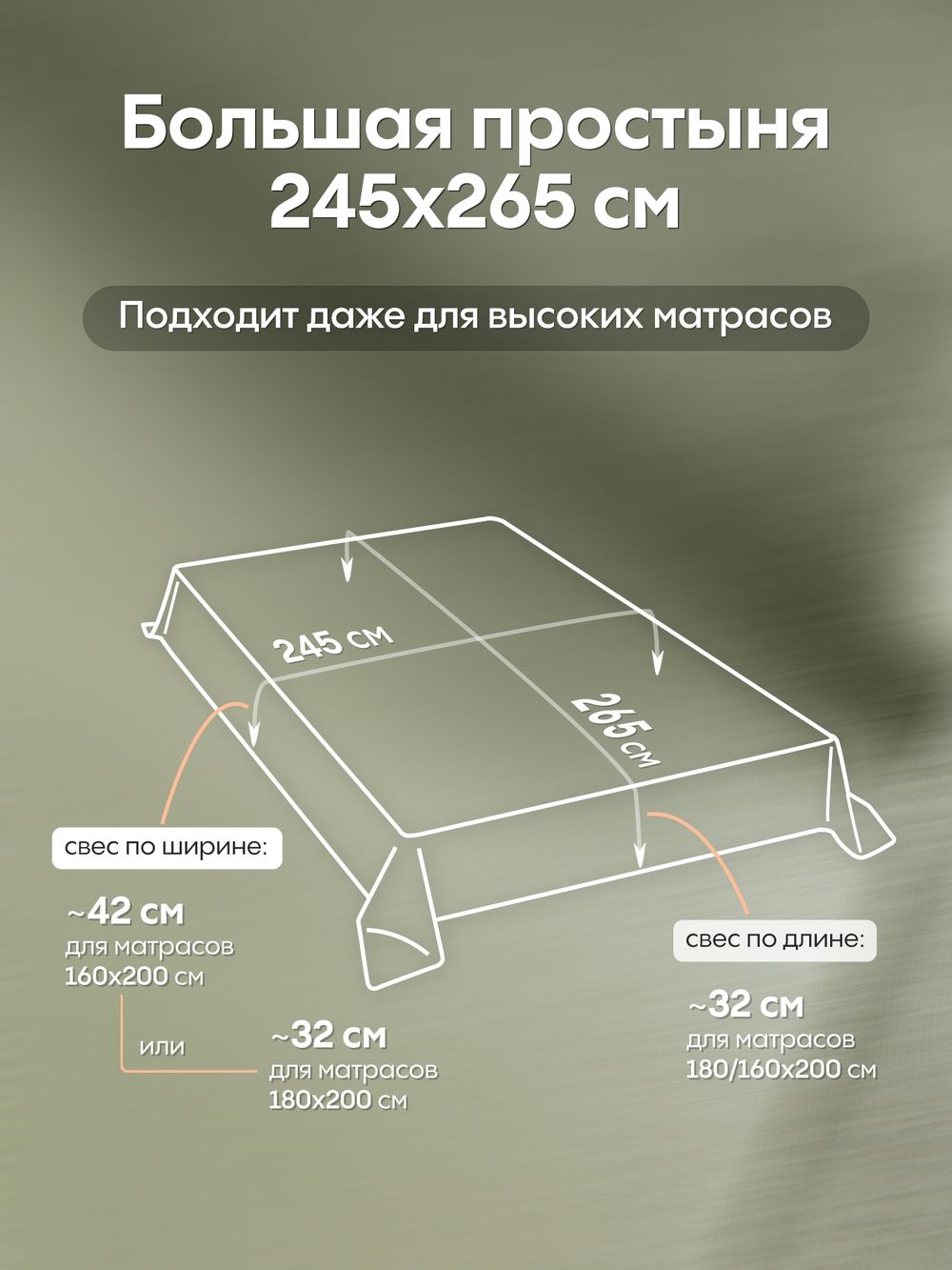 КПБ на резинке Сатин-Жаккард Тессоро MTR003, Евро, 4 наволочки, простынь 140*200*30