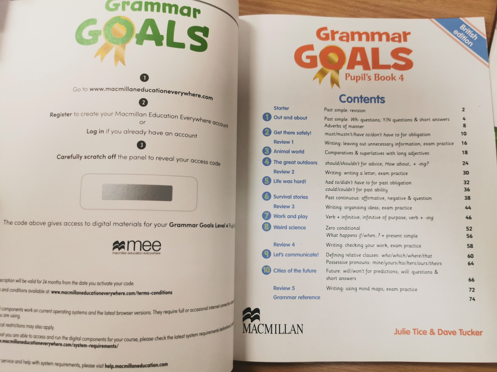 Комплект: Grammar Goals 4 PB with eBook+ TB +Webcode Pk
