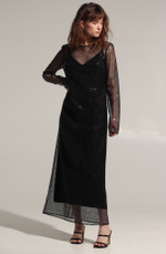 Платье макси пайетки