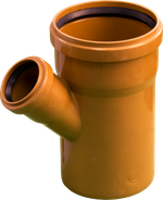 Тройник 110х50х45 ОРАНЖЕВЫЙ НАРУЖ (1/15)