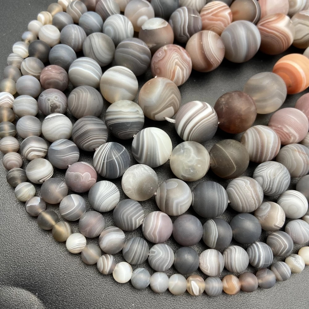 12987-6 Агат Ботсвана шар матовый 6мм, 19см