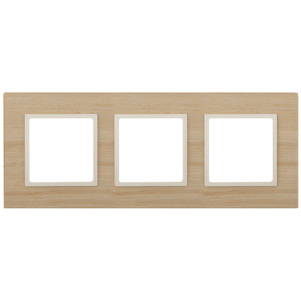 14-5303-11 ЭРА Рамка на 3 поста, дерево, Эра Elegance, клён+сл.кость