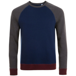 Толстовка унисекс Sandro, темно-синяя с черным меланжем