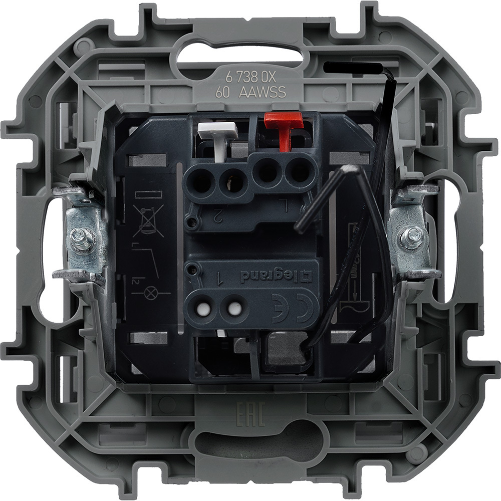 Выключатель карточный с подсветкой без задержки выключения 6А 250В алюминий Inspiria Legrand