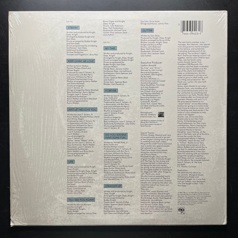 Gladys Knight And The Pips ‎– Life (США 1985г.)