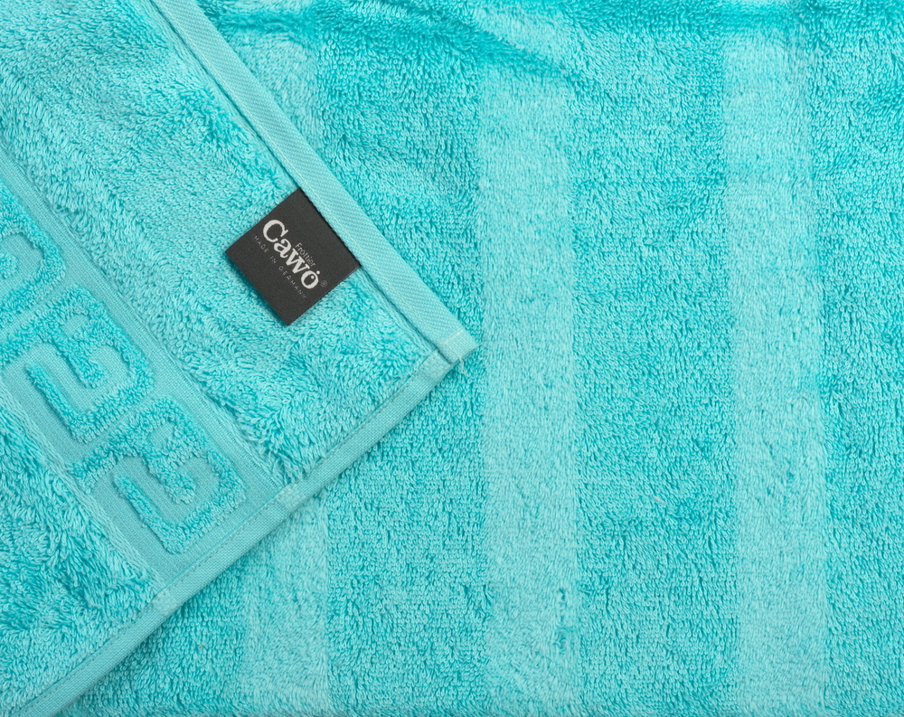 Полотенце 50х100 Cawo Noblesse 1001 голубое Германия фрагмент