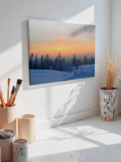 Картина на стену 40 X 50 Рассвет зимой
