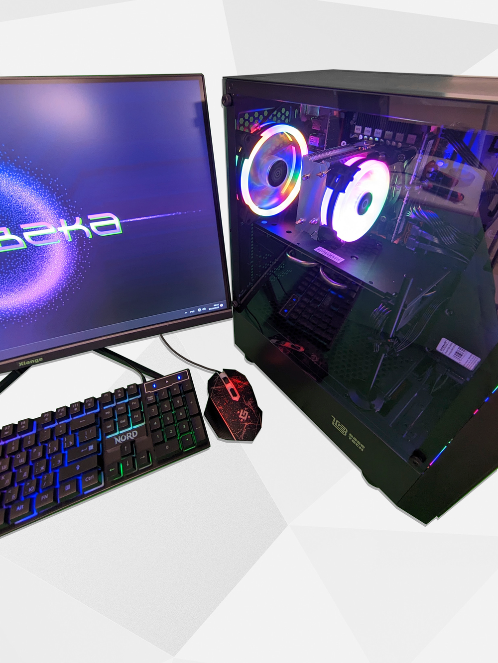 Basetech GFX03 c Монитором 27 дюймов / AMD RADEON RX 580 8GB / INTEL XEON 2650V4 / 32 RAM / 1TB