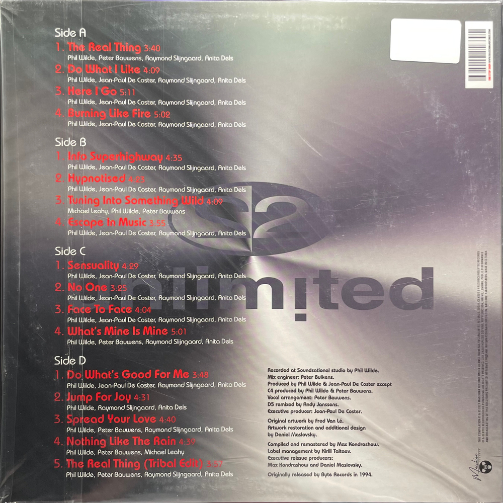 2 Unlimited ‎– Real Things 2LP (Эстония 2021г.)