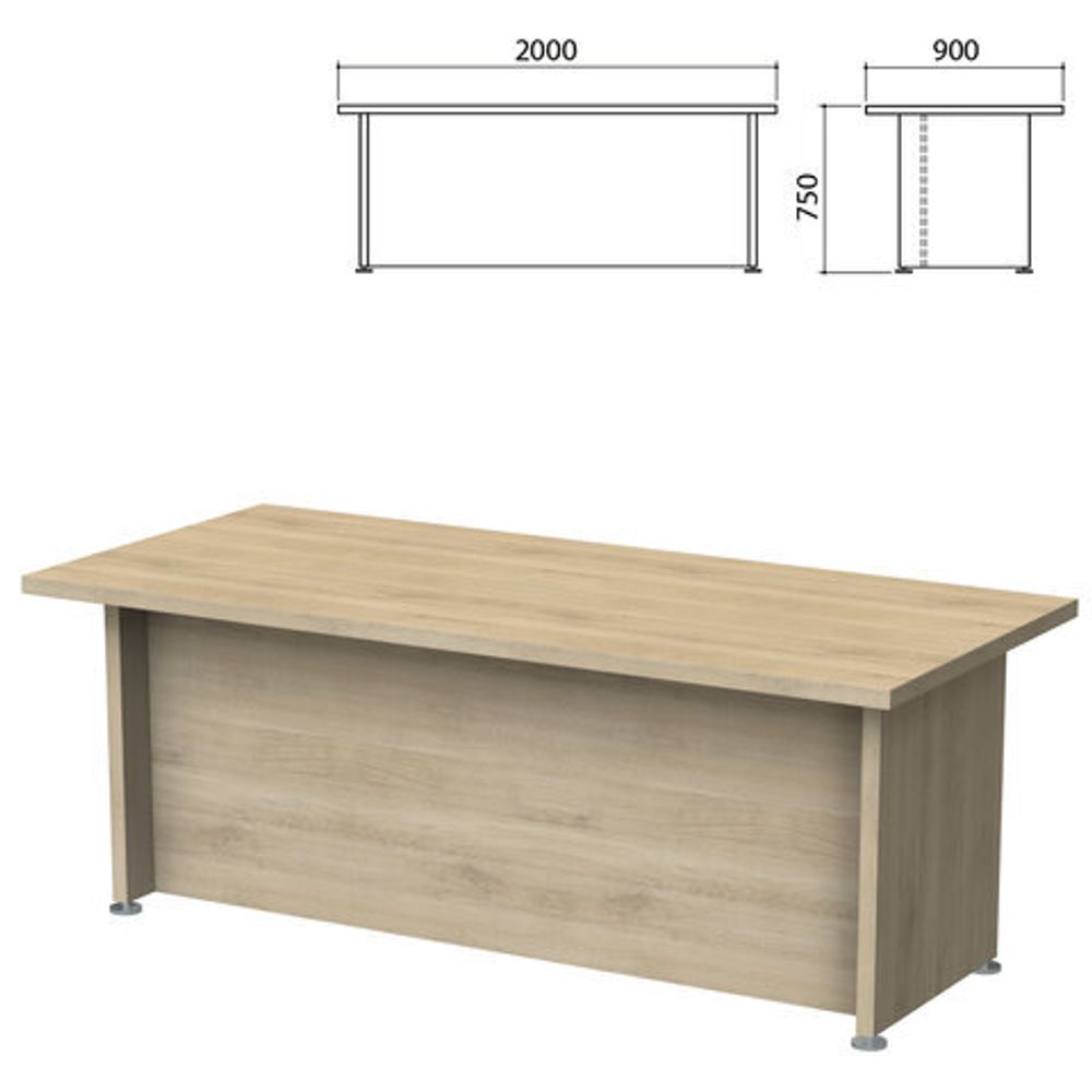 Стол письменный &quot;Приоритет&quot; 2000х900х750, кронберг (КОМПЛЕКТ)